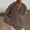 Brown, variant on Blmnix Button Down Shirts for Men Hawaiian Shirts Oversized Pullover Tees Orange Hooded Long Sleeve Mens Shirts Casual,XL
