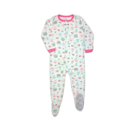 Carter's Girl's Desserts, Sweets Fleece Footed Pajama Sleeper, Size 4T