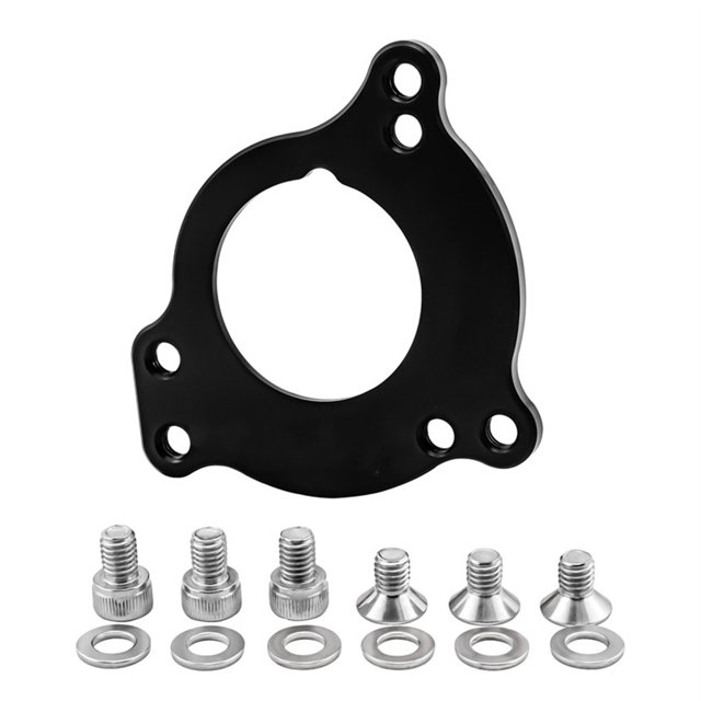 mmirethe Bicycles Adaptor Bottom Bracket Plate Chain Guide Conversion Parts Cycling Professional Cranksets Repairing Accessory Black 1Set