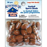 Clubhouse Crafts Sports Beads-Football 30/Pkg