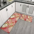 thumbnail image 2 of Pioneer Flower Floral Print Pattern Kitchen Rugs Sets Of 2,Anti Fatigue Kitchen Mat Rugs Non Slip Washable,Decorative Kitchen Floor Mats for Kitchen,Sink,Laundry,17"x30"+17"x47", 2 of 7