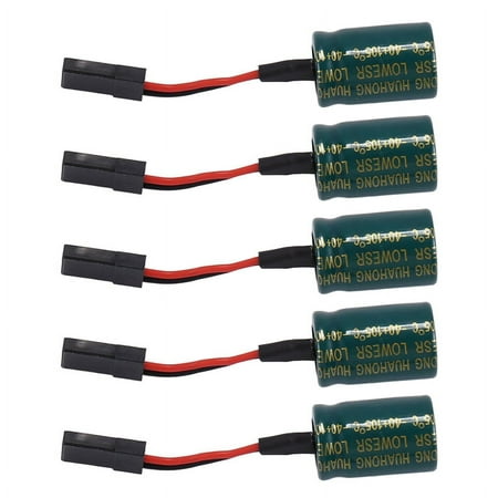 Image of 5Pcs 3300UF 16V Voltage Protector A3 Flight Control Receiver Capacitor Protector with Plug for RC Drones FUTABA