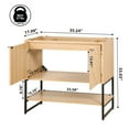 thumbnail image 4 of JONATHAN Y Juhl 35 in. W x 18 in. D x 33 in. H, Chevron-Front 2-Shelf, Bath Vanity Cabinet ONLY, Oak, VAN1015A, 4 of 8