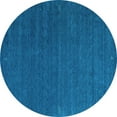 thumbnail image 1 of Ahgly Company Indoor Round Abstract Light Blue Contemporary Area Rugs, 8' Round, 1 of 4