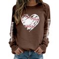 thumbnail image 1 of HUITKMM Chandails d'Automne pour Femmes Chandail à Manches Longues Col Rond Imprimé Football Chandail Décontracté pour Usage Quotidien et Activités Sportives Chemise Athlétique Douce et Confortable, 1 of 5