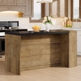thumbnail image 6 of Tribesigns 55" Kitchen Island with Storage, Farmhouse 5-Tier Stationary Island Table, Wood Coffee Bar Tabl with Large Countertop for Kitchen, 6 of 10