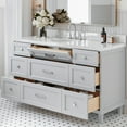 thumbnail image 4 of ARIEL Monroe 49 Inch Single Oval Sink Bathroom Vanity With Pure White Quartz Countertop 1.5 Inch Edge In White, 4 of 8