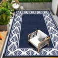 thumbnail image 3 of HUGEAR 6'x9' Outdoor Plastic Rugs Clearance Waterproof Patio Rugs, Camping Rugs, Porch Rugs, RV Rugs for outside, 3 of 5