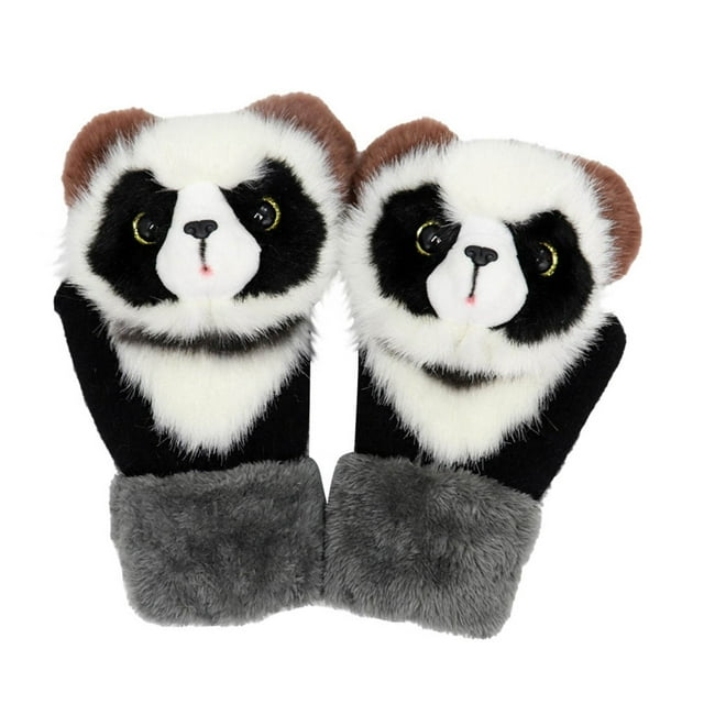 Gants d'Hiver pour Enfants Design Cartoon en Laine Isolée pour Temps Froid