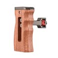 thumbnail image 4 of Adjustable Wooden Camera Cage Handle Left/Right Side Hand Grip 3/8 Inch Screw ARRI-Style Mount with, 4 of 8