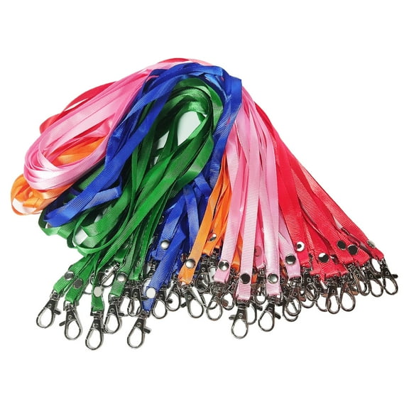 Gegong 50 Pieces Lanyards, Lanyard Straps for Id Badges Holder, Lanyard for Keys Strap, Length 47cm/18.5" Lanyard Strap for Work Card Information Card