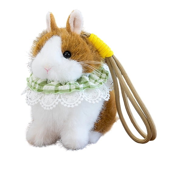 2026 New Stuffed Bunny Toys, Easter Bunny Plush Toys, Rabbit Huggable Walking Talking Simulated Electric Plush Pet Gift with Cage and Accessories for Birthdays Holidays Party Gifts (Bunny, Brown)