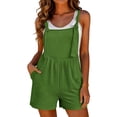thumbnail image 2 of Womens Overalls Plus Size Fashion Lightweight Knot Strap Jumpsuits Loose Fit Casual Shorts Romper with Pockets, 2 of 7