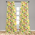 thumbnail image 5 of Ambesonne Fruit Curtains, Watermelon Kiwi Avocado, Pair of 28"x63", Multicolor, 5 of 5