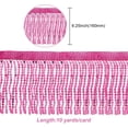 thumbnail image 2 of 1card 10 Yards Sequins Fringe Trim 6 Inch Deep Pink Sequin Tassels Sewing Trim Sequin Chainette Tassel Fringe Trim for DIY Latin Dress Shawls Dance Dresses Clothing Embellishment, 2 of 7