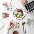 thumbnail image 1 of RYLABLUE Merry Christmas Hello Winter Please Be Cozy Set of 6 Coaster for Drinks, Absorbent Ceramic Stone Coasters Cup Mat with Cork Base for Home Kitchen Room Coffee Table Bar Decor, 1 of 4