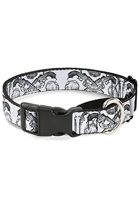 Bd Est. 93 White Martingale Dog Collar
