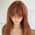 thumbnail image 7 of MISSWEN Copper Red Long Daily Wear 24 inch Heat Safe Fiber Hair Cosplay Wigs Female, 7 of 7