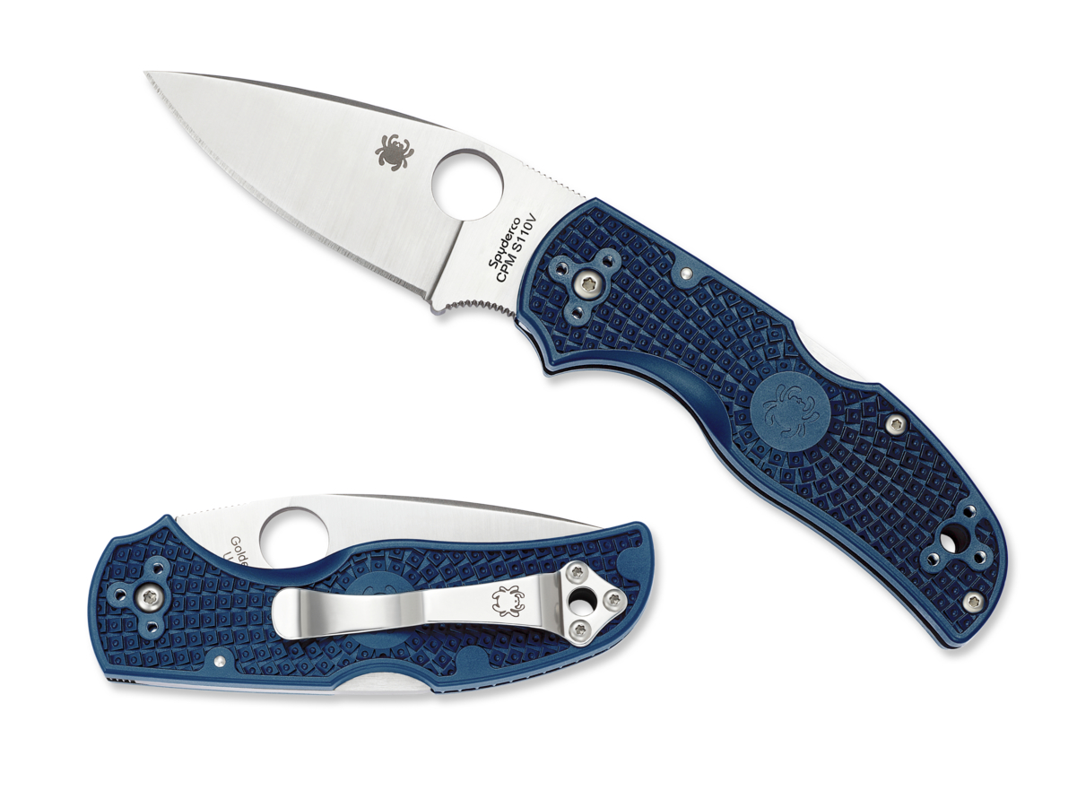 Spyderco Native 5 Lightweight Dark Blue FRN S110V PlainEdge Folding Knife