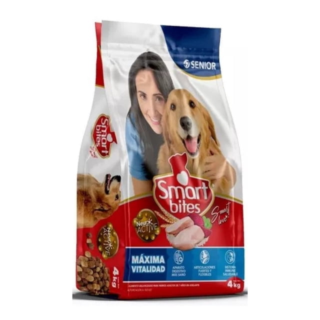 Alimento Para Perrro Smart Bites Senior M/G 4 Kg