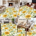 thumbnail image 5 of 6'x9' Area Rugs, Sunflower Indoor Outdoor Area Rug for Living Room Bedroom, Watercolor Summer Floral Pastoral Washable Bathroom Rugs Kitchen Floor Carpet Mats Home Decor Aesthetic, 5 of 8