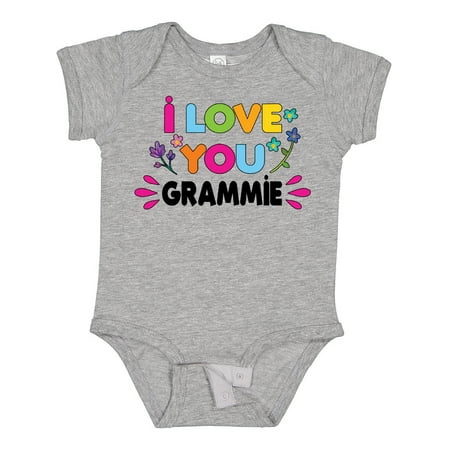 

Inktastic I Love You Grammie with Flowers Gift Baby Girl Bodysuit