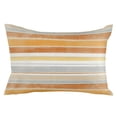 thumbnail image 2 of Orange Nordic Style Stripes King Size Pillow Cover, Pillowcase Protectors with Zipper, Breathable Decorative Throw Pillow Case Cover, Orange Grey Texture Pillow Shams for Couch Sofa 20x36Inch, 2 of 8
