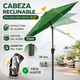 thumbnail image 2 of Sombrilla Plegable Para Exterior Jardin Playa Manivela 2.7m verde, 2 of 9