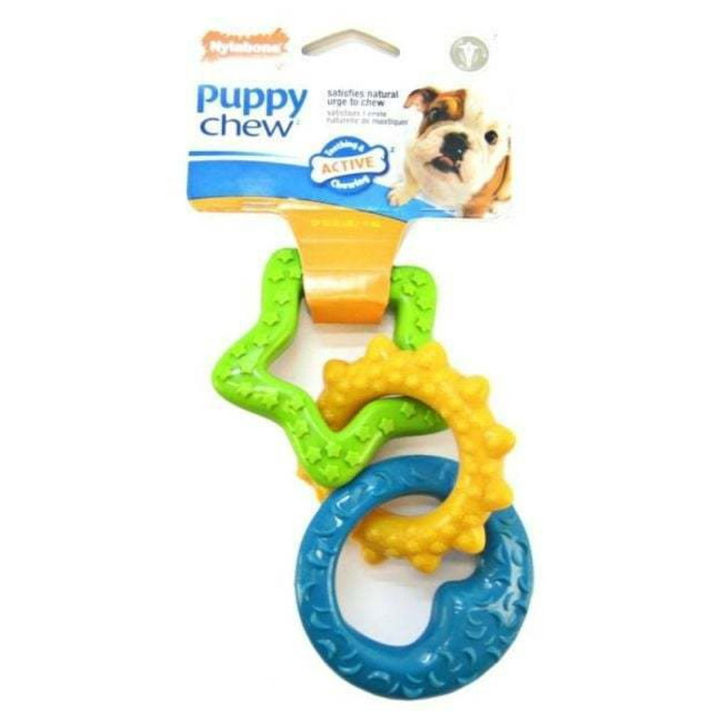 Puppy Teething Rings Safe Dog Dental Health Chew Toy Vet Approved