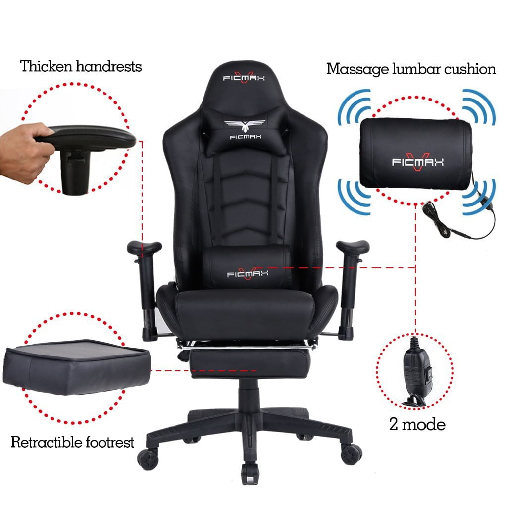 Ficmax Ergonomic Executive Gaming Computer Chair High Back With Massage Lumbar Support Walmart Com Walmart Com