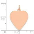thumbnail image 2 of 14k Rose Gold Heart Disc Charm - 1.1 Grams - Measures 17.4x25mm, 2 of 2