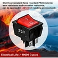 thumbnail image 4 of Nilight 12V 24V Rocker Switches Red LED Lighted 4 Pin 2 Position ON Off Toggle Switch 5PCS KCD4 DPST for Car Automotive Truck Boat Marine Off-Road Vehicle, 4 of 9
