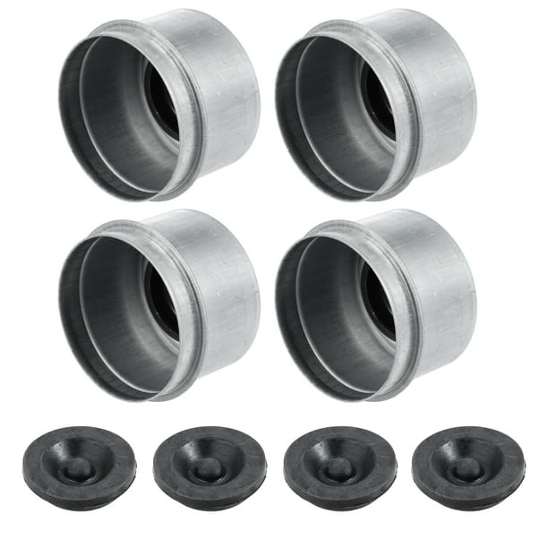 4uds 1.98 Remolque Eje Anti-Polvo Tapa Cubierta con 4uds Goma Tapones Juego