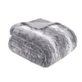 thumbnail image 3 of JERFIT Extra Large Faux Fur Throw Blanket, Ultra Soft Reversible Grey Mink Plush Blanket for Couch Bed, 108x90 Inches, 3 of 7