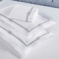 thumbnail image 5 of Superior Moonlawn Embroidered Cotton Duvet Cover Set, King/California King, White/Silver, 5 of 11
