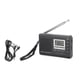 thumbnail image 1 of Portable Mini Radios FM/MW/SW Receiver with Digital Alarm Clock FM Radio Receiver Black, 1 of 4