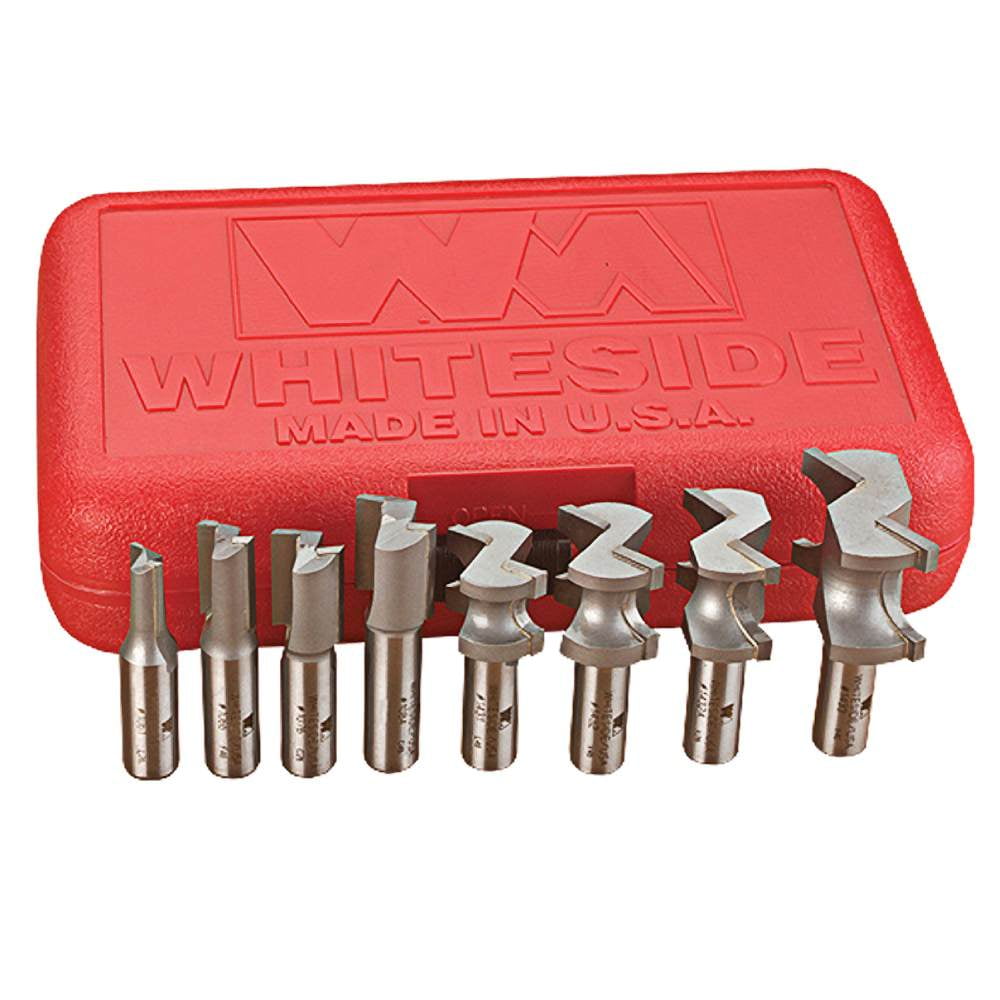 Whiteside Router Bits 600 Straight And Half Round Combo Set With 1/2