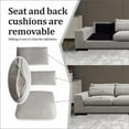 thumbnail image 5 of 152" Large Modular Sectional Sofa W/Down Feather Filled & Reversible Lounge Chaise, L-shaped Corner Couch with Movable Ottoman for Apartment, Home Living Room Hotel Lobby Furniture Sets ,Light Grey, 5 of 8