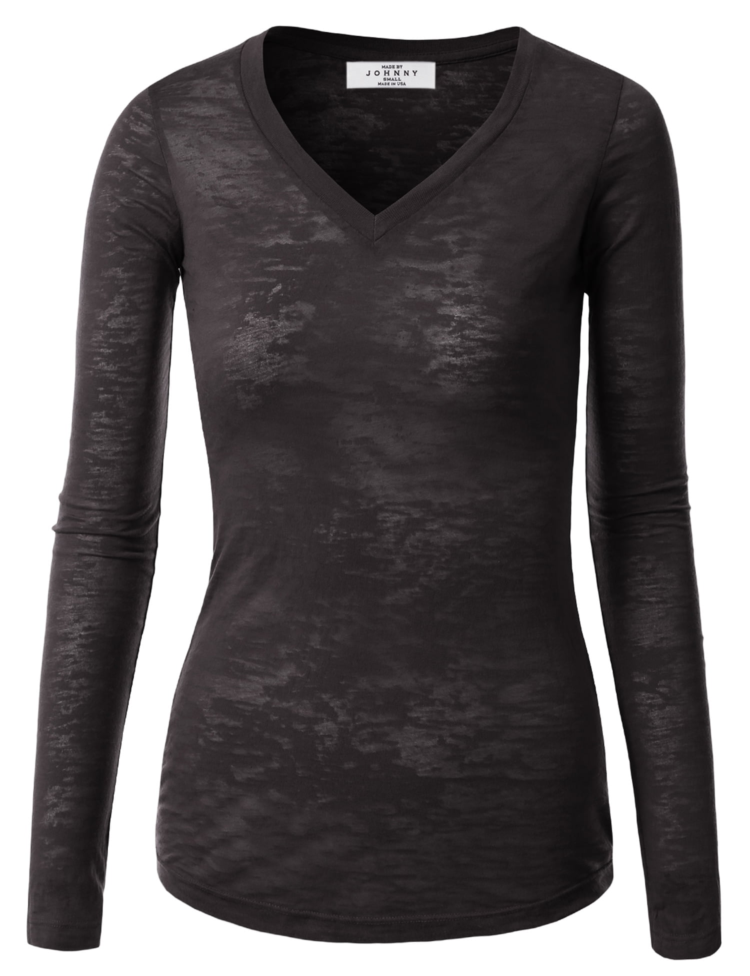 MBJ Womens Lightweight Fitted V Neck 