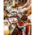 thumbnail image 3 of Merry Christmas Placemats Set of 12 Cute Snowman Trees Gifts Snowflake Red Black Plaid Heat Insulation Washable Place Mats, Rustic Non-Slip Table Mats for Dining Table Party Kitchen Decor,13x19 Inch, 3 of 4