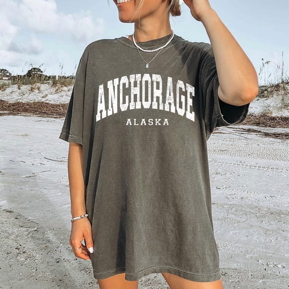 Anchorage Alaska T-Shirt: Retro Souvenir Tee, Adventure Travel All Size S-5Xl