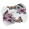 thumbnail image 1 of Ambesonne Floral Place Mats Set of 4, Blooms Botany Colorful, Standard Size, Multicolor, 1 of 6
