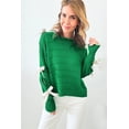 thumbnail image 4 of FOLUNSI Chandail Vert Vibrant avec Nœud - Chic, Confortable et Flirtant, 4 of 8