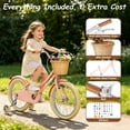 thumbnail image 5 of Korimefa Girls Bike 18 Inch Kids Bicycle for 5-9 Years Old, with Removable Training Wheels & Cute Basket, Ideal Gift for Toddler Girls Outdoor Riding,Pink, 5 of 11