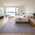 thumbnail image 3 of ODIKA 9'x12' Washable Area Rug Non-Slip, Chair-Friendly Purple Scattered Pink Lunar Glowing Dots Balanced Layout for Dining Room, Basement, Large Office, 3 of 7