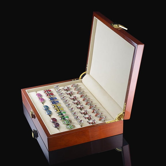 Retro Wooden Box - Cufflink Case & Storage Organizer Men's Jewelry Box Gift