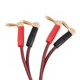 thumbnail image 4 of Cable de altavoz con conector banana universal Conector tipo L de cobre puro Cable de altavoz Conectores tipo banana en ángulo recto Cable de línea de altavoz cable para altavoz, 4 of 7