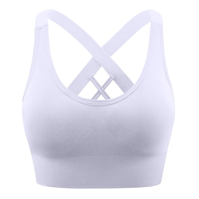 Karight High Impact Sports Bras for Women Plus Size Criss-Cross Full Coverage Bra Breathable Wireless Wide Band Workout Top