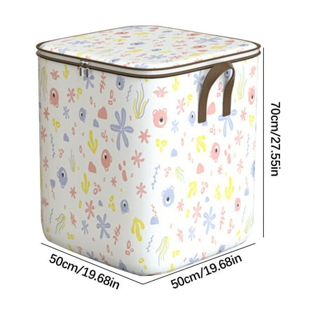 Generic Foldable Totes  Storage Box with Carrying Handles  Closet Organizers with Zipper  Moving Quilt Storage Basket  Travel Large-Capacity Clothing Organization and Storage Bag