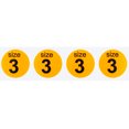 thumbnail image 2 of Peach Shoe Size 3 Stickers | 0.75" Inch Round | 500 Pack, 2 of 2